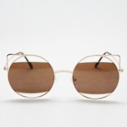 Round Retro Cut Out Sunglasses