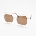 Round Retro Cut Out Sunglasses