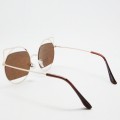 Round Retro Cut Out Sunglasses