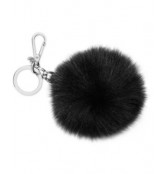 Faux Fur Key Chain - Black