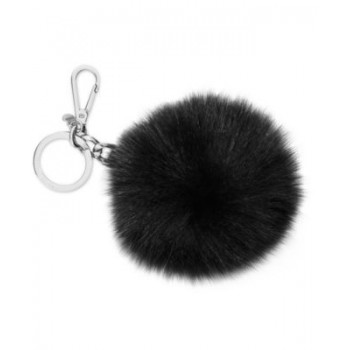 Faux Fur Key Chain - Black