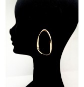 Oval shaped Gold Earrings
