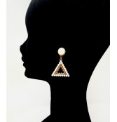Trendy Triangle-Shaped Statement Drop Earrings