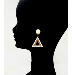 Trendy Triangle-Shaped Statement Drop Earrings