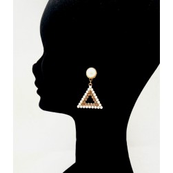 Trendy Triangle-Shaped Statement Drop Earrings