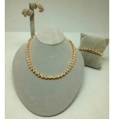 Luxury Gold Plated Jewelry set with stones 