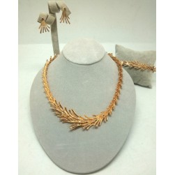 Luxury Gold Plated Necklace Set with Earring Jewelry for Women & Girls