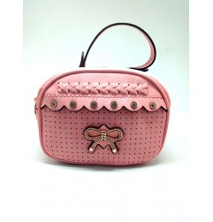 Pink Double Zipped Cross Body Bag