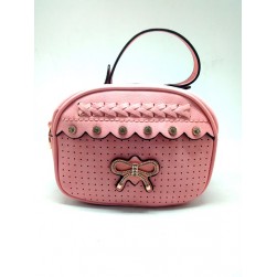 Pink Double Zipped Cross Body Bag