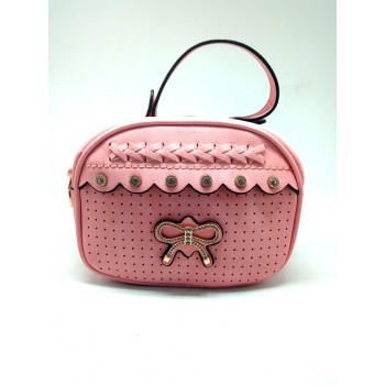 Pink Double Zipped Cross Body Bag