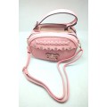 Pink Double Zipped Cross Body Bag