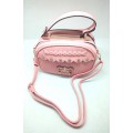 Pink Double Zipped Cross Body Bag