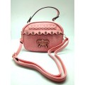 Pink Double Zipped Cross Body Bag