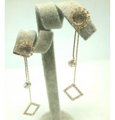 Gold Kite Shaped Dangling Earring