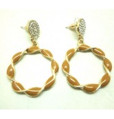 GOLD WEAVE HOOP EARRINGS