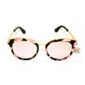 Pattern Frame Sunglasses - Rose