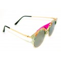 Pattern Frame Sunglasses - Kale