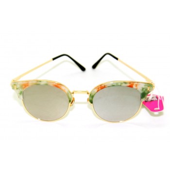 Pattern Frame Sunglasses - Kale